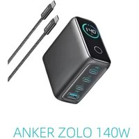 Anker Zolo 140W 4-Port Multi-Device Fast Charging Premium Gan Power Adapter for Macbooks