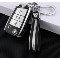 Autoschlüsselhülle aus TPU-Leder für VW Volkswagen Golf 7 MK7 Tiguan MK2 für SEAT Ateca Leon FR2 Ibiza für Skoda Octavia A7