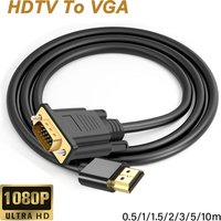 1080P HDTV Male to VGA Male Converter HDMI Input To VGA Output Cable for PC Laptop Monitor Projector PS4 PS5 Xbox Switch TV Box