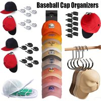 1/5/8/10pcs Baseball Cap Hat Rack Organizer Wall Hat Hanger Closet Hanging Casual Cap Holder Wall Mount Hook Organizer for Caps