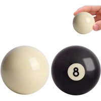 5.25/57.2 Mm Pool Ball, Standard Regular, Black, 8 Balls, Pool Training Replacement, Pool Practice Made of Resin, 1 pcs.