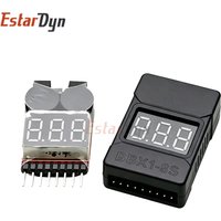 EstarDyn BBX 1-8S 2-in-1 Lipo Voltage Alarm, Loud Dual Speaker Buzzer, Precise Tester for Over-discharge Protection Li-ion