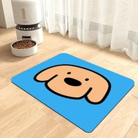 VIKAMA Simple Big-Headed Dog Pet Placemat, Anti-Slip Cat And Dog Food Mat, Washable And Anti-Spill Pet Eating Mat