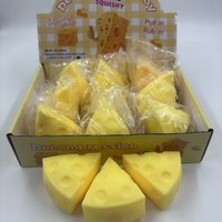Cute Cheese Squishy Toy Novelty Stress Relief Squeeze Vent Ball Toy