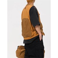 Mountain-Style Outdoor Casual Fishing Multi-Pocket Work Vest Color-Blocked Lapels, Sleeveless Tank Top Facket For Men Women Thin