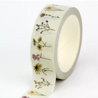 NEW 1PC 10M Decor Spring floral pattern Sunflowers Washi Tape for Scrapbooking Diary Masking Tape Cute Journaling Stationery