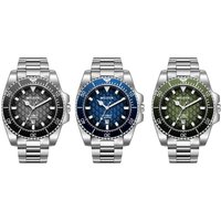 WOJTEK Automatic Mechanical Men's Watch with Steel Strap, Waterproof and Luminous Fashionable Business Men's Watch image 4