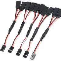5PCS 100/150/200/300/500mm RC Servo Y Extension Cord Cable Lead Wire For RC Servo JR Futaba RC Airplane Helicopter Car DIY