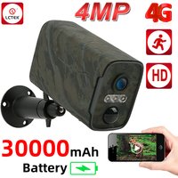 LCLCTEK 2K 4MP 4G SIM Card 940nm Trail Hunting Battery Powered Security Camera Outdoor PIR Wireless Surveillance CCTV Camera