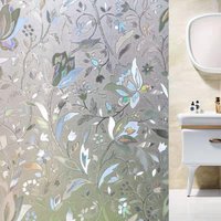 0.90*2m Glue-free Window Film Bathroom Window Sticker Sliding Door Cellophane Toilet Translucent Window Paper Glass Sticker