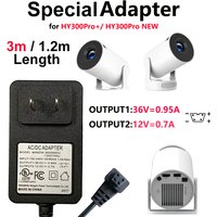 DITONG HY300Pro Projektor 1,2/3m Original Verlängertes Stromadapterkabel Geeignet für Magcubic HY300 Pro+ Projektor