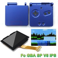 HISPEEDIDO Pre-Laminated 3.0 High brightness For GBA SP IPS Screen V5 Backlight LCD Mod Kits With Shell Drop in Installation