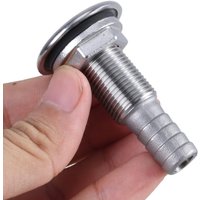 Bilge Straight Thru-Hull Fitting Connector 316 Stainless Steel Boat Marine Drain Vent Yacht Water Outlet Port