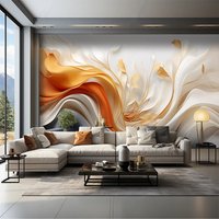 Chinese Style Custom 3D Mural Wallpaper Creative Abstract Feather Painting Background Papel De Parede Home Decor Wall Covering