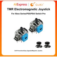 GuliKit TMR Electromagnetic Joystick with Stick Caps for Switch Pro PS4 PS5 Edge Xbox Series Controller Replacement Accessories