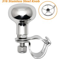 Turning Steering Wheel Booster Spinner Knob 360 Degree Rotation Stainless Steel 316 Bearing Power Handle Ball Shaped Boat Assist