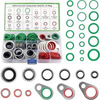 195 PCS A/C Seal Kit AC O Ring Assortment Kit AC Gasket Seal Kit Washer Air Conditioning Compressor Port Seal Washer Replacement