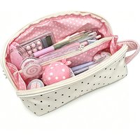 Cute INS Polka Dot Shell Pencil Case Large Capacity Multi-functional Stationery Storage Pen Bag Portable Student School Gift