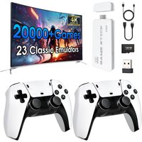 2026 New Retro Gaming Console with 23 Emulators & 20,000+ Built-in Games 4K HDMI 2.4G with Dual Wireless Controllers
