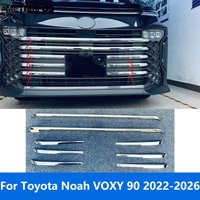 Front Grille Trim For Toyota Noah VOXY 90 Series 2022 2023 2024 2025 2026 Chrome Bumper Racing Grill Molding Trim Accessories