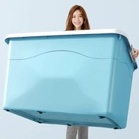Extra Large Thickened Plastic Storage Box for Home Use Clothes Quilt Organizer Box Snacks Toys High Capacity Storage Box