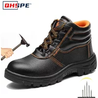 Men's Wear-Resistant Work Safety Boots Anti-Smash Anti-Puncture Waterproof Indestructible Protective Work Sneakers