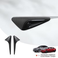 YZ For Tesla Model 3 Y Turn Signal Camera Trim Cover Side Leaf Board Protector ABS Matte Carbon Fiber Pattern Accessories