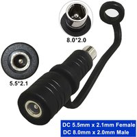 DC 5.5*2.1 Female to 8.0*2.0 Male Adapter Connector DC 5.5X2.1 Female 8.0X2.0 Male Power Converter Adaptor DC 5521 F to 8020 M