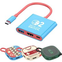 Switch 2 Dock HDMI 4K USB 3.0 Hub Adapter USB Splitter TV Portable Docking Station for NDS Switch2 Laptops PC iPad MacBook Air P