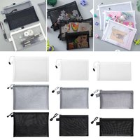 New Nylon Mesh File Bag A4 A5 A6 Transparent Pencil Case File Folders Student