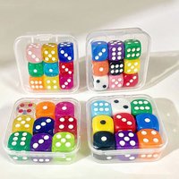 Classic 9PCS Dice in a Box Flip Numbers Board Games Accessories Family, Classroom, Home & Bar Entertainment Party Fun