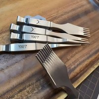 YIXI French Style Leather Stitching Chisel Pricking Iron High Chrome Steel DIY Hand Sewing Lacing Punch Leathercraft Tool