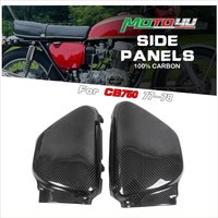 For Honda CB750 1977 1978 100% Carbon Fiber Right&Left Side Cover Panel Cowl Cafe Racer Motorcycle Fairing