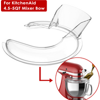 Pouring Shield for KitchenAid 4.5-5QT Mixer Bowl (Stainless Steel, Glass, Ceramic) - Secure Fit Splash Guard for KitchenAid