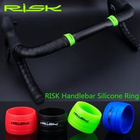 RISK Road Bike Strap Silicone Ring Protective Silica Rubber Ring Anti-Skip Plugs For Bar Tape Waterproof Wear Resistant