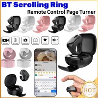 Fingertip Remote Control Bluetooth Scrolling Ring One Click Selfie Page Turning Roller Fingertip Controller With Phone Stand