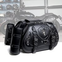 2pcs Universal Motorcycle Saddlebags - Durable & Stylish, Large Capacity Hanging Bags - Universal Motorcycle Accessories-Black