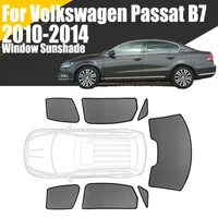 Custom Magnetic Car Window Sunshade For Volkswagen Passat B7 Sedan 2010-2014 VW Curtain Mesh Front Windshield Frame Curtain