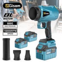 Gisam 200m/s Bezszczotkowy Elektryczny Odkurzacz Powietrza do Liści i Śniegu z Regulacją Prędkości, Narzędzia Elektryczne do Akumulatorów Makita 18V