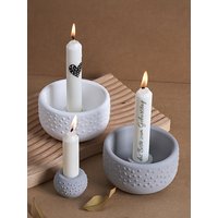 Polka Dot Candle Holder Silicone Mold DIY Round Pattern Plaster Candle Base Storage Bowl Concrete Resin Mold Home Decor Craft