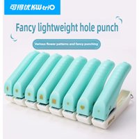 KW-Trio 4mm Hole Punch Handmade DIY 9 Type of Pattern Embossing Tool for Scrapbooking Office School Supplies Stationery
