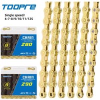 AliExpress TOOPRE MTB Bicycle Chain 1/ 6/7/8 /9 /10 /11 /12 Speed Mountain Road Bike Gold Chain Electroplated And Rust-proof Variable Chain