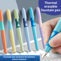 Kawaii Stance Pen Soft Grip, Erasable Replaceable Ink Children's Writing Posture Training Pen School Student Stationery Supplies