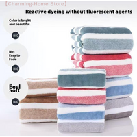 ใMใCoral Fleece Bath Towel, Thick Quick Drying Strong Absorption Non-Shedding Durable Beach Towel for Family Travel