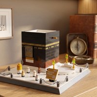World Landmark Architecture Kaaba Mecca Mosque Building Block Set Desktop Display Collectible Hobby Kit Creative Holiday Gift