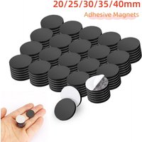 Magnetic Sheets Round Self Adhesive Magnet 20/25/30/35/40mm Disc Magnets Round Rubber Soft Magnetic Sheet DIY Craft Fridge Decor