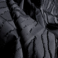 Dark Black Jacquard Fabric Dress Ready Wear Fashion Show Creative Designer Materials Accessories for Diy Sewing Cloth