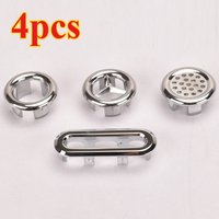 4Pcs Round Plastic Sink Overflow Ring Cover for Kitchen Bathroom Basin Trim Bath Drain Cap Wash Basin Overflow Hole Plug