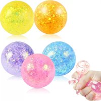 Glitter Stress Relief Toy 6cm TPR Material Gooey Texture Stretchy Sensory Fidget for Kids Adults Desk Decor Non Toxic M6H9