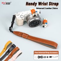 Universal Leather Camera Wrist Strap - Adjustable Hand Grip Anti-Slip for Sony Canon Nikon Fujifilm/A7IV R5 Zfc XT5 A7M4 Cameras
